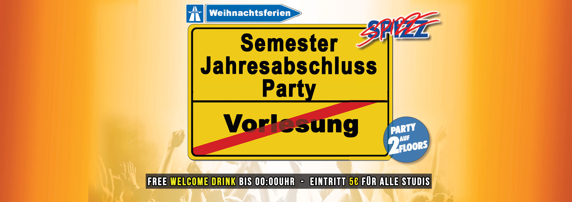 Die Mega Semester-Jahresabschlussparty - 2 Floors im SPIZZ Leipzig!